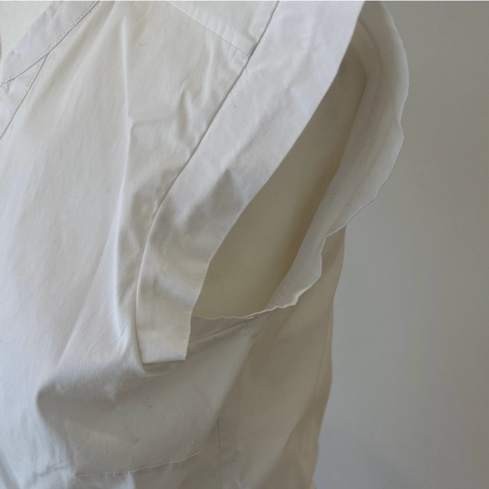 Veronica beard ruched shirt dress white dress - Picture 4 of 7